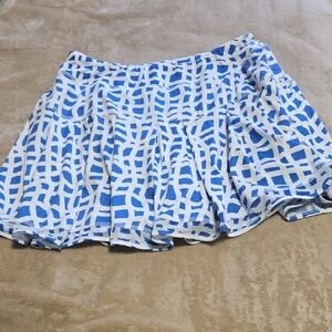 Gottex Women's Blue and White Geometric Skort